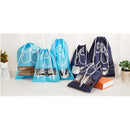 10 PCS D-POCKET Non-Woven Drawing Belt Shoe Pouch,Small Size(Blue)