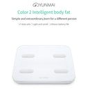 Original Xiaomi Youpin Yunmai Haoqing Color 2 Wireless Bluetooth Smart Digital Body Fat Scale Health Analyzer, Compatible with Android / iOS(White)