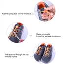 AONIJIE Unisex Adjustable Elastic Reflective Sports Lace Quick Lock Shoelace(Black)