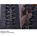 AONIJIE Unisex Adjustable Elastic Reflective Sports Lace Quick Lock Shoelace(Black)
