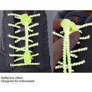 AONIJIE Unisex Adjustable Elastic Reflective Sports Lace Quick Lock Shoelace(Light Green)