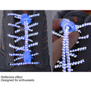 AONIJIE Unisex Adjustable Elastic Reflective Sports Lace Quick Lock Shoelace(Blue)