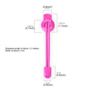 AONIJIE Unisex Adjustable Elastic Reflective Sports Lace Quick Lock Shoelace(Magenta)