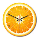 Fruit Orange Pattern Home Office Bedroom Decoration Acrylic Mute Wall Clock, Size : 28cm