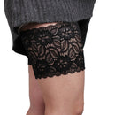Fashion Ladies Big Lace Silicone Non-slip Leg Shaper Bands Elastic Thigh Socks Cover, Size: 36-45cm(Black)