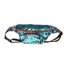 Sequins Waist Bag Double Color Makeup Bag Mermaid Purses Chest Pack Women Girl Travelling Mobile Phone Bag(Blue)