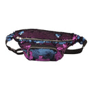 Sequins Waist Bag Double Color Makeup Bag Mermaid Purses Chest Pack Women Girl Travelling Mobile Phone Bag(Purple)