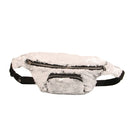 Sequins Waist Bag Double Color Makeup Bag Mermaid Purses Chest Pack Women Girl Travelling Mobile Phone Bag(White)