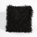 Velvet Long Plush Pillow Cover Popular Square Furry Cover Home Bed Room Decoration Pillowcase, Size: 45 x 45cm(Black)