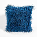Velvet Long Plush Pillow Cover Popular Square Furry Cover Home Bed Room Decoration Pillowcase, Size: 45 x 45cm(Dark Blue)