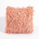 Velvet Long Plush Pillow Cover Popular Square Furry Cover Home Bed Room Decoration Pillowcase, Size: 45 x 45cm(Pink)