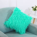 Velvet Long Plush Pillow Cover Popular Square Furry Cover Home Bed Room Decoration Pillowcase, Size: 45 x 45cm(Green)