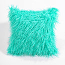Velvet Long Plush Pillow Cover Popular Square Furry Cover Home Bed Room Decoration Pillowcase, Size: 45 x 45cm(Green)