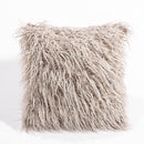 Velvet Long Plush Pillow Cover Popular Square Furry Cover Home Bed Room Decoration Pillowcase, Size: 45 x 45cm(Khaki)