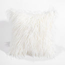 Velvet Long Plush Pillow Cover Popular Square Furry Cover Home Bed Room Decoration Pillowcase, Size: 45 x 45cm(White)