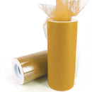Fashion 20D Polyester Tulle Roll, Wedding Birthday Decoration Decorative Crafts Supplies, Total Length: 22.8m, Width:15cm(Yellow)