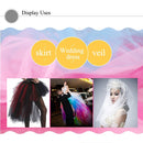 Fashion 20D Polyester Tulle Roll, Wedding Birthday Decoration Decorative Crafts Supplies, Total Length: 22.8m, Width:15cm(Yellow)