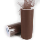 Fashion 20D Polyester Tulle Roll, Wedding Birthday Decoration Decorative Crafts Supplies, Total Length: 22.8m, Width:15cm(Brown)