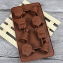 2 PCS Christmas Tree Santa Claus Chocolate Dessert Pastry Kitchen Baking Silicone Ice Lattice Mold