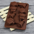 2 PCS Christmas Tree Santa Claus Chocolate Dessert Pastry Kitchen Baking Silicone Ice Lattice Mold