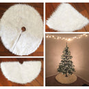 Christmas Tree Plush Skirt White Round Ornament Decoration, Diameter: 90cm