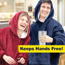 YX666 Huggle Hoodie Outdoor Home Adult Hooded Fleece Warm Clothes Lazy Clothes , Size: 80*100cm(Red)