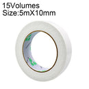 15 Volumes 2mm Thickness Strong White Sponge Double-sided Tape Foam Tape, Size: 5m x 10mm