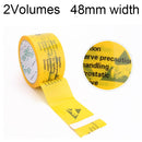 2 Volumes Durable Anti-static Warning Area Pattern Sealing Tape Warning Tape, Size: 45m x 48mm