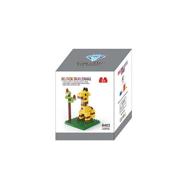 Giraffe Cartoon Assembled Children DIY Enlightenment Assembled Building Blocks Educational Intelligence Toy