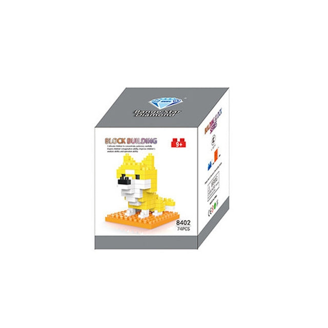 Dog Cartoon Assembled Children DIY Enlightenment Assembled Building Blocks Educational Intelligence Toy