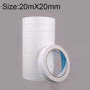 10 Volumes Strong Adhesive White Double-sided Tape , Size: 20m x 20mm