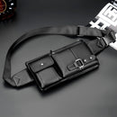 Universal Outdoor Men Shoulder Messenger Bags Retro Men Waist Bag, Size: S (24.5cm x 13cm x 1cm) (Brown)