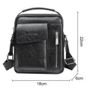 Universal Fashion Casual Men Shoulder Messenger Bag Handbag, Size: S (22cm x 18cm x 6cm)(Black)