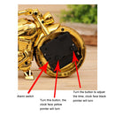 Cartoon Motorcycle Alarm Clock Bedroom Plastic Pointer Alarm Clock, Size: 23*13*6cm(Black, Gold)