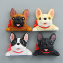 2 PCS Home Decoration Originality French Bulldog Tie 3D Fridge Paste, NO Magnetic