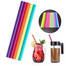 2 PCS Food Grade Silicone Straws Cartoon Colorful Drink Tools with 1 Brush, Straight Pipe, Length: 14cm, Outer Diameter: 10mm, Inner Diameter: 8.5mm, Random Color Delivery