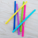 5 PCS Food Grade Silicone Straws Cartoon Colorful Drink Tools with 1 Brush, Straight Pipe, Length: 14cm, Outer Diameter: 10mm, Inner Diameter: 8.5mm, Random Color Delivery