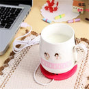 Cartoon Soldier Pattern USB Silicone Warm Coaster, Random Color Delivery