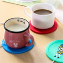 Cartoon Soldier Pattern USB Silicone Warm Coaster, Random Color Delivery