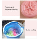 Macaroon Portable Mini Turbine Washing Machine Ultrasonic Washer(Pink)