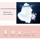 Macaroon Portable Mini Turbine Washing Machine Ultrasonic Washer(Pink)