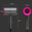High-power Anionic Cold Hot Air Constant Temperature Hair Dryer, EU Plug (Red + Black)