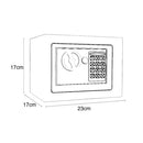 17E Home Mini Electronic Security Lock Box Wall Cabinet Safety Box with Coin-operated Function(Champagne Gold)