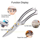 10 inch Kitchen Poultry Fish Chicken Bone Stainless Steel Cutter Cook Gadget Shear, Gift Box Package