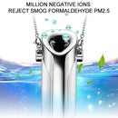 GB001 Mini Neck Formaldehyde Negative Ion Removal Air Purifier Automatic Alcohol Sprayer(Silver)