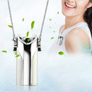 GB001 Mini Neck Formaldehyde Negative Ion Removal Air Purifier Automatic Alcohol Sprayer(White)