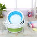 Home Portable Environmental Silicone Travel Folding Wash Basin, Size: L