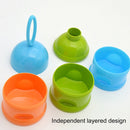 Balcherlam Portable Independent Layered Colorful Three Layers Milk Container, Random Color Delivery