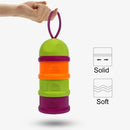 Balcherlam Portable Independent Layered Colorful Three Layers Milk Container, Random Color Delivery