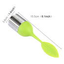 4 PCS Food Grade Leaf Silicone Make Tea Bag Stainless Steel Tea Strainers, Random Color Delivery
